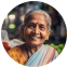 Image of a happy elderly woman.